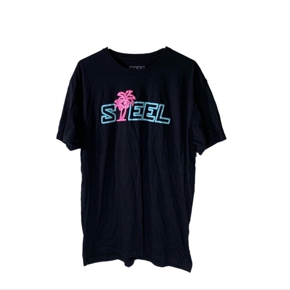Steel XL Black Miami Lights T‎ Shirt
